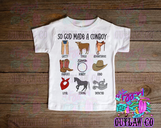 God Made A Cowboy Tee