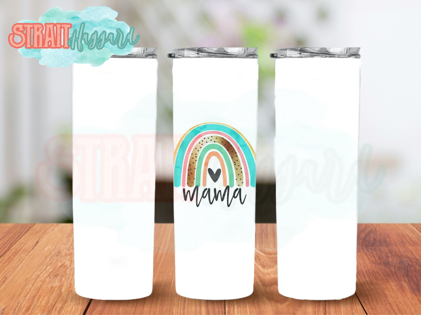 Simplistic Mama Rainbow Tumbler