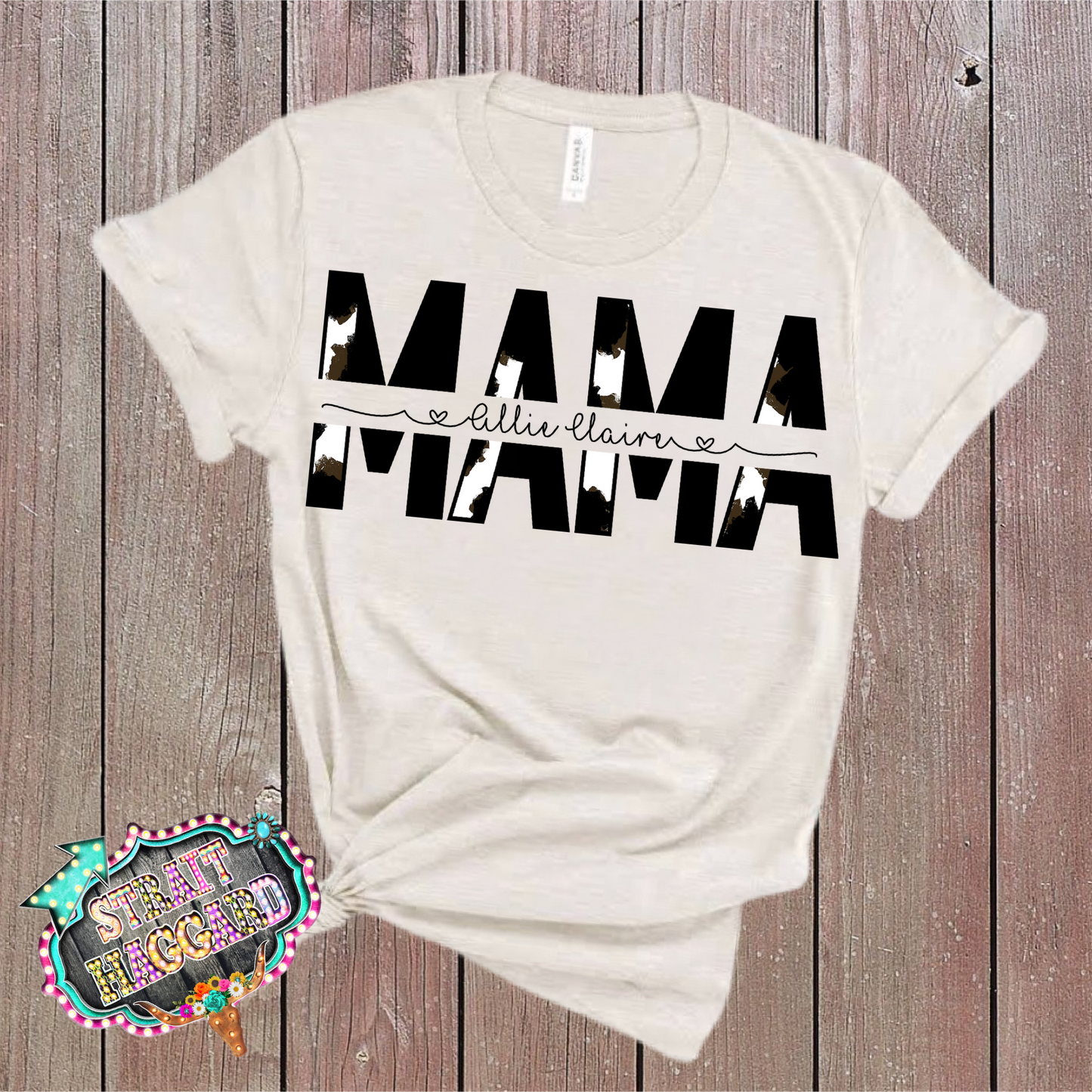 Personalized Printed Mama Tee