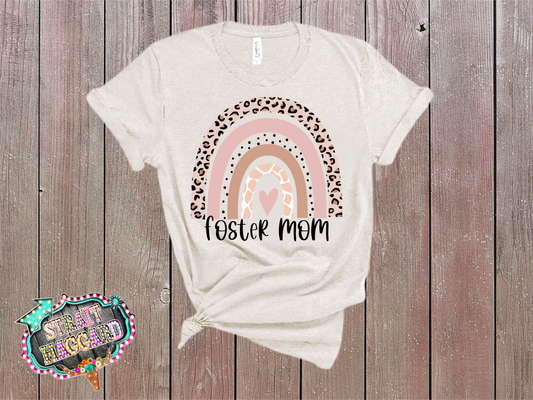 Foster Mom Rainbow Tee