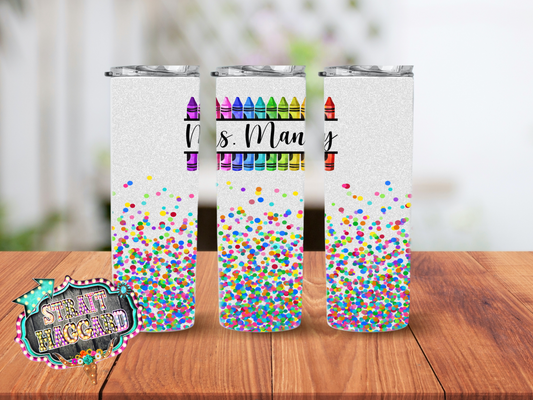 Personalized Crayons & Confetti 20oz