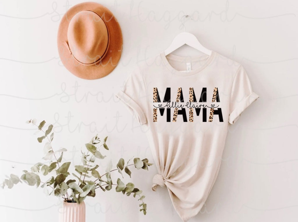 Mama Personalized Name Tee