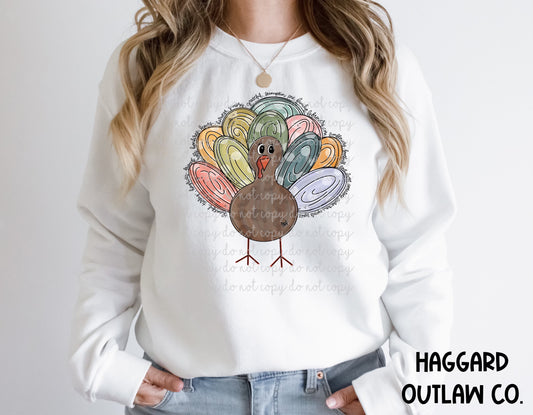 Doodle Turkey Sweatshirt