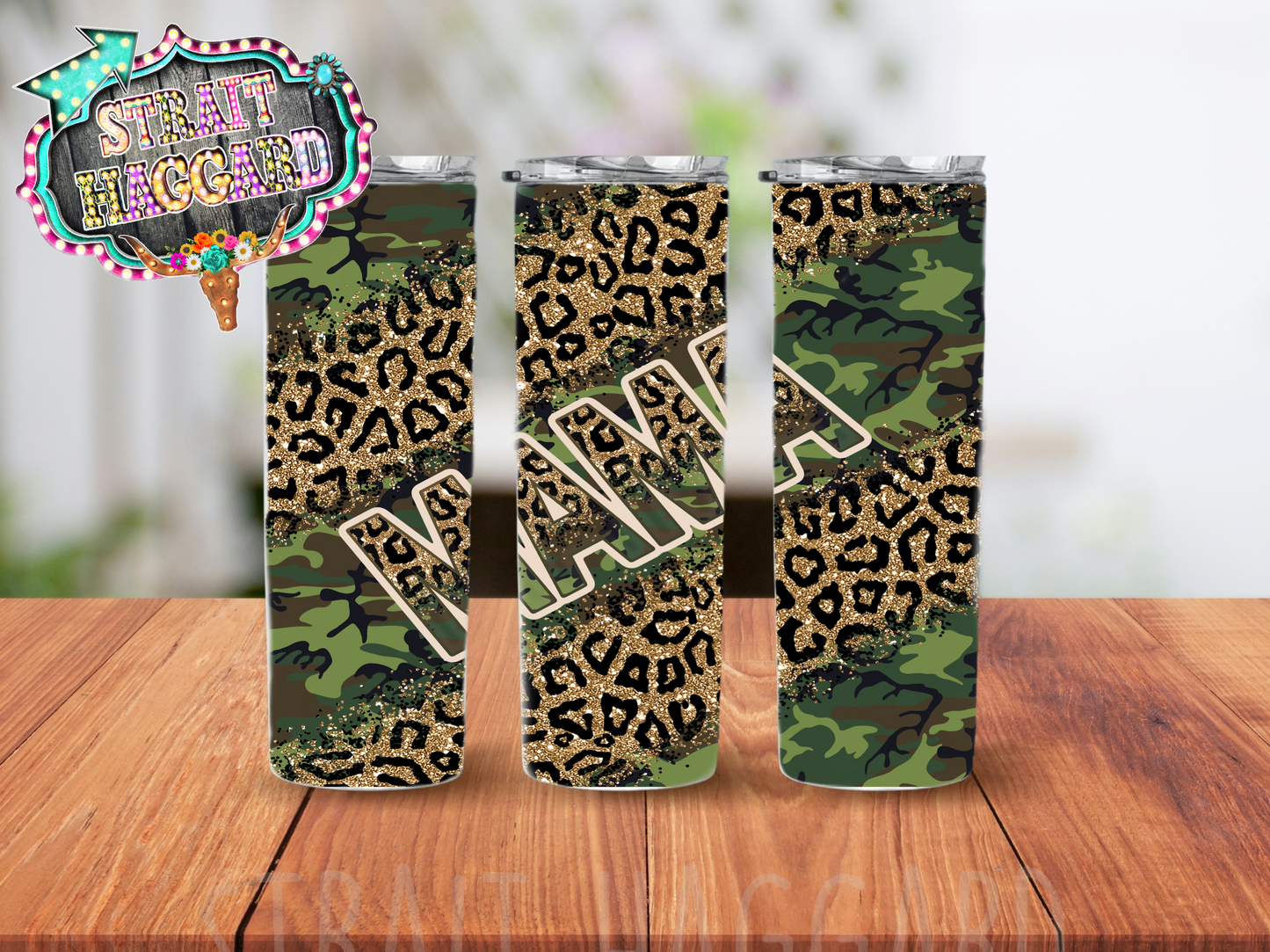 Leopard & Camo Mama 20oz tumbler