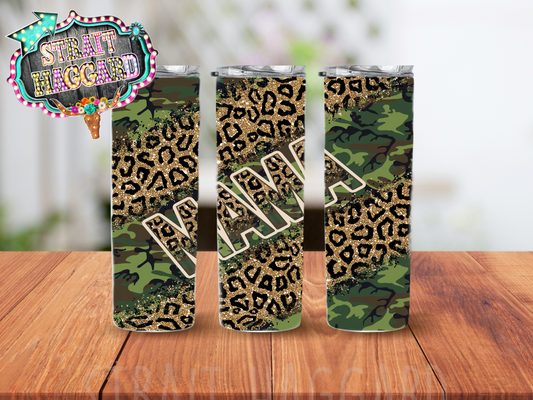 Leopard & Camo Mama 20oz tumbler