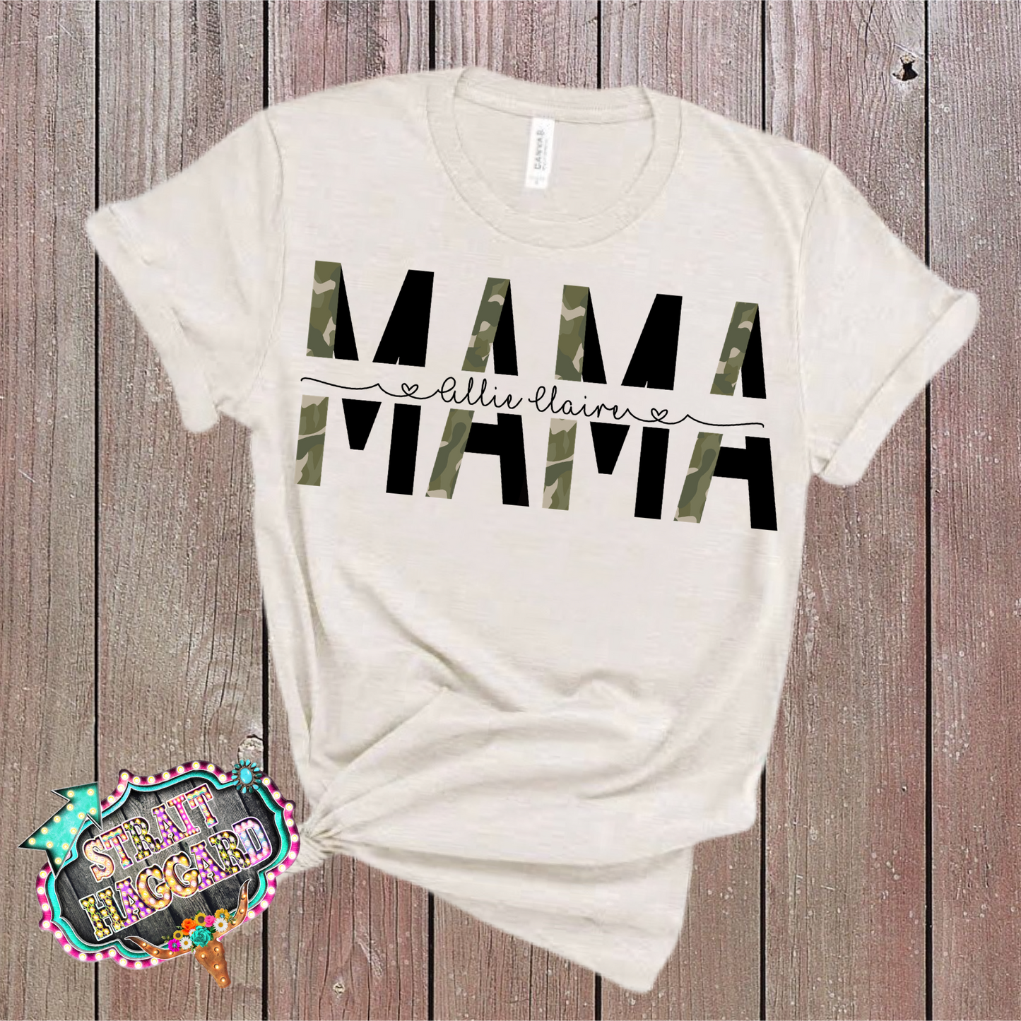 Personalized Printed Mama Tee