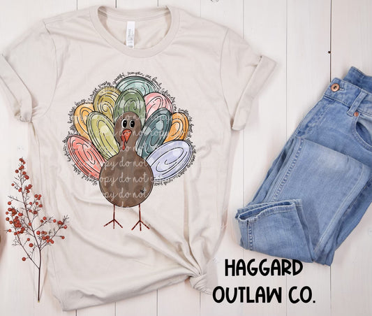 Doodle Turkey Tee