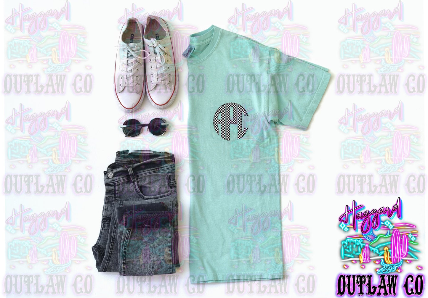 Checkered Monogram Tee